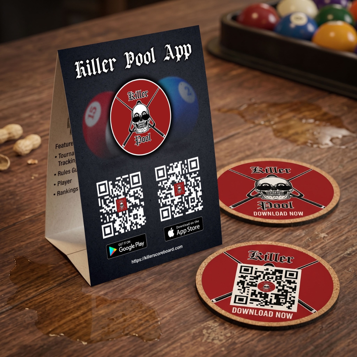 Killer Pool Coaster Mockup
